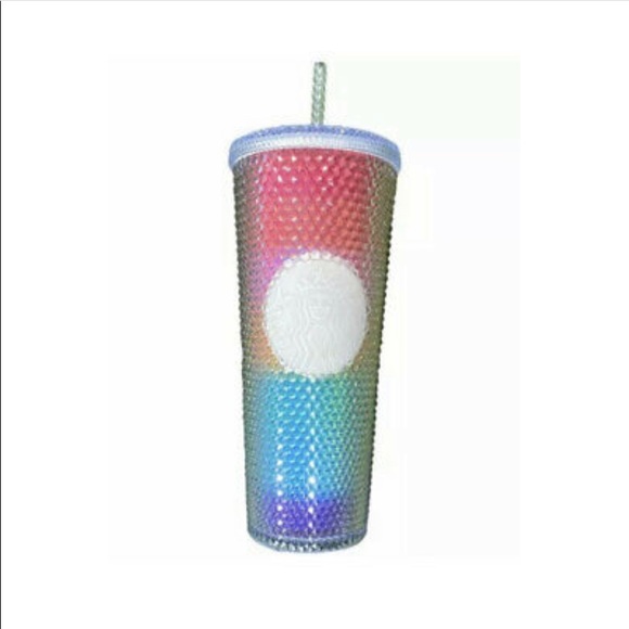RARE Starbucks Rainbow Iridescent Acrylic Cold Cup - Picture 5 of 6